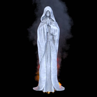 Kadın heykelinin 3 boyutlu canlandırması