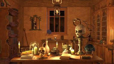 Sihirbaz odasının 3 boyutlu canlandırması