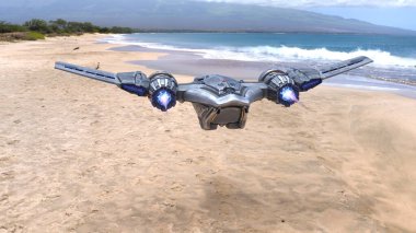 Bir uzay gemisinin 3d görüntülemesi