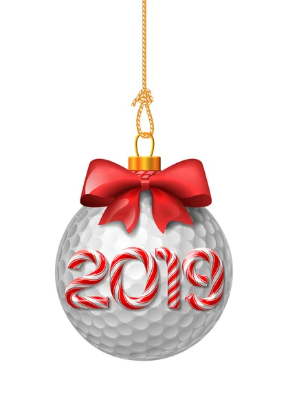 Boule Golf Boules Noël Avec Des Numéros Canne Bonbons Des — Image vectorielle