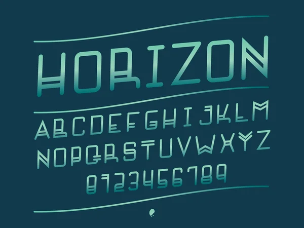 Fonte Horizon Italic. Alphabet vectoriel — Image vectorielle