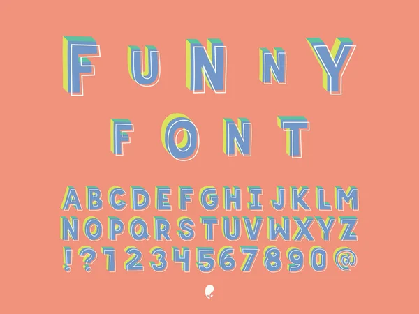 Funny font. Vector alphabet letters — Stock Vector