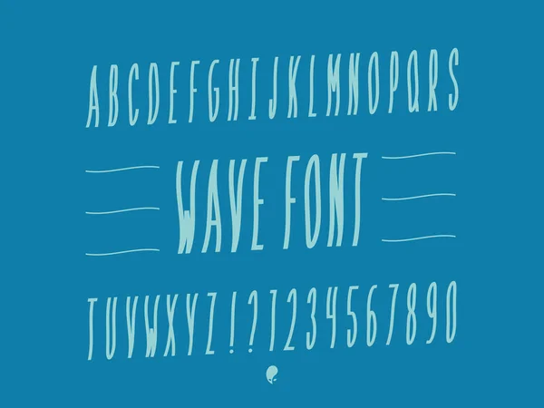 Fonte Wave Italic. Vecteur — Image vectorielle