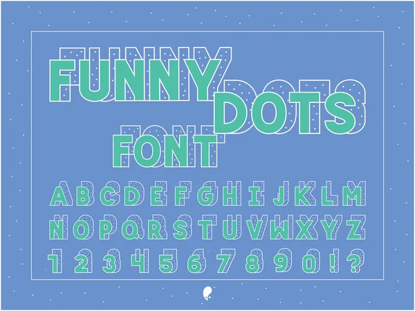 Funny dots bold fuente. Alfabeto vectorial — Vector de stock