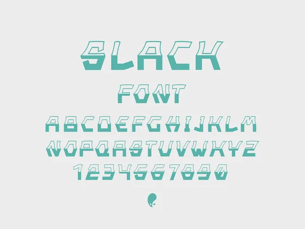 Slack teckensnitt. Vector alfabetet — Stock vektor