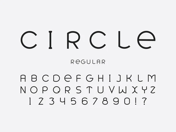 圆圈常规字体。矢量字母表 — 图库矢量图片