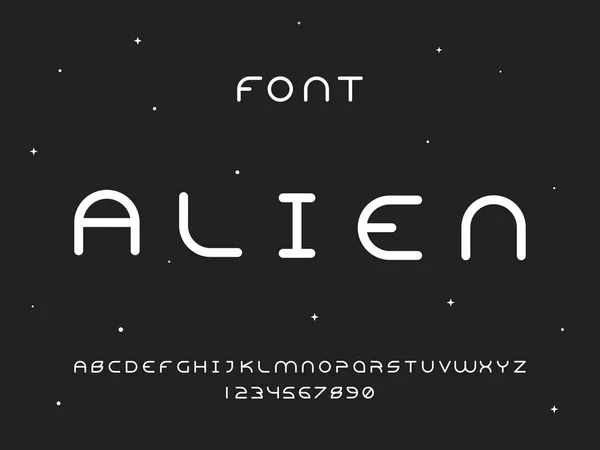 Fuente Alien regular. Alfabeto vectorial — Vector de stock