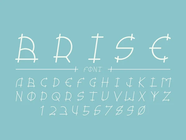 Brise cursive  font. Vector alphabet — Wektor stockowy