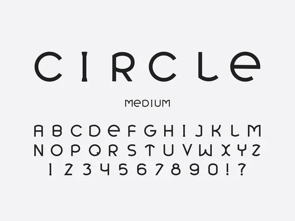 Circle medium font. Alfabeto vectorial — Vector de stock