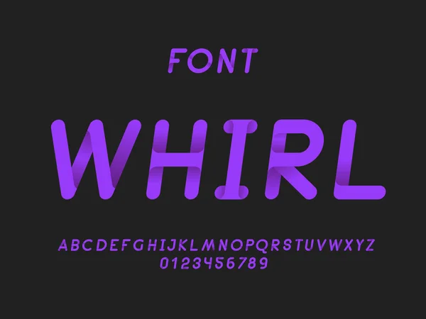 Whirl Italic fuente. Alfabeto vectorial — Vector de stock