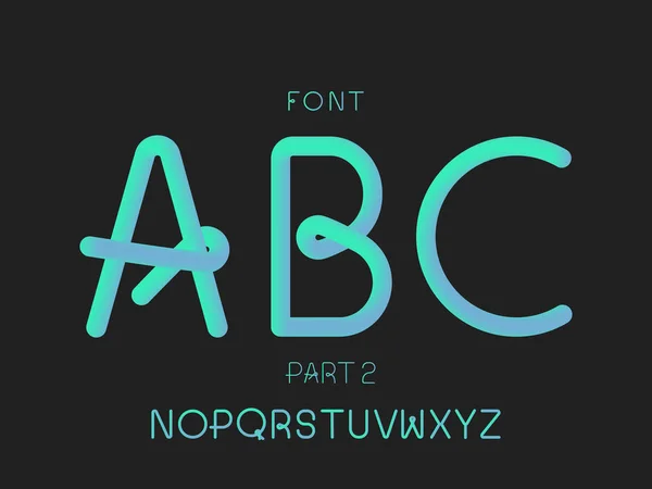 Rang 2 lettertype. Vector Alfabetletters — Stockvector