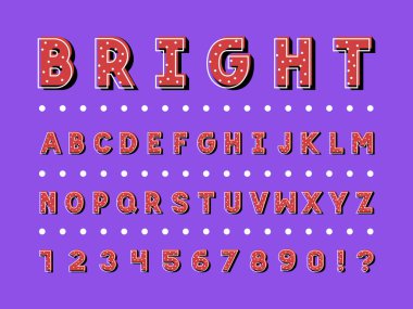 Parlak yazı tipi. Vektör alfabesi 