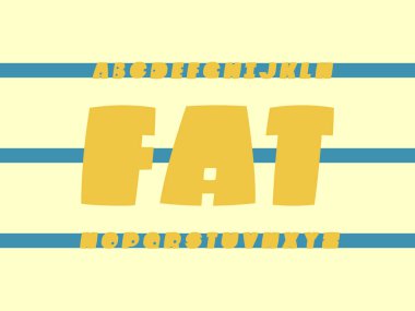 Şişman yazı tipi. Vektör alfabesi 