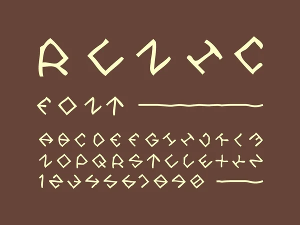 Fuente Runic. Alfabeto vectorial — Archivo Imágenes Vectoriales