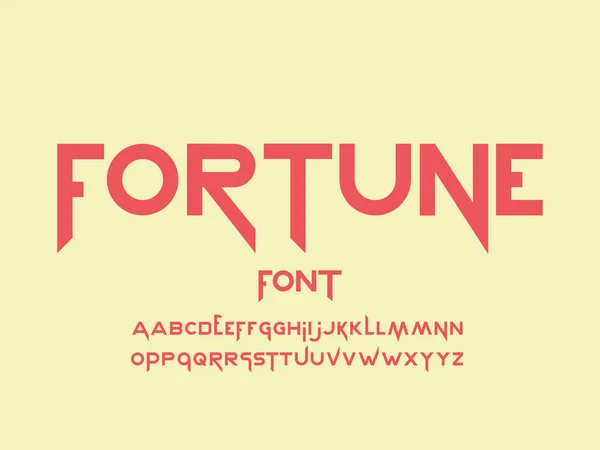 Fuente Fortune. Alfabeto vectorial — Vector de stock