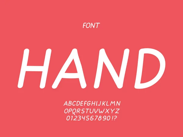 Fonte Hand italic. Alfabeto vetorial — Vetor de Stock