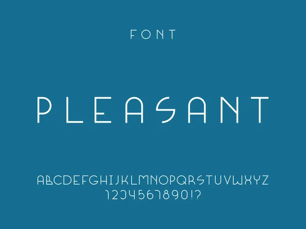 Pleasant font. Vector alphabet — Stock Vector