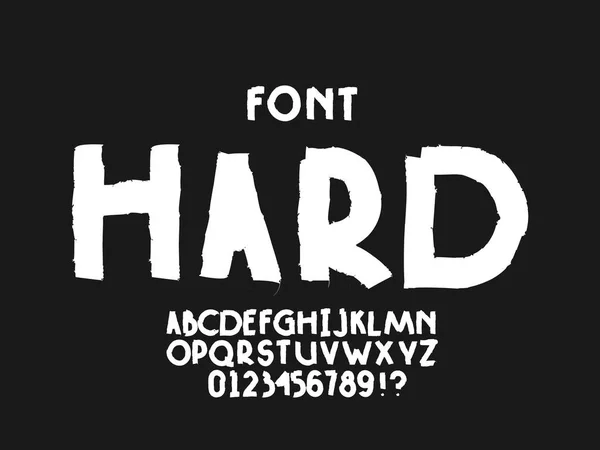 Harde lettertype. Vector alfabet — Stockvector