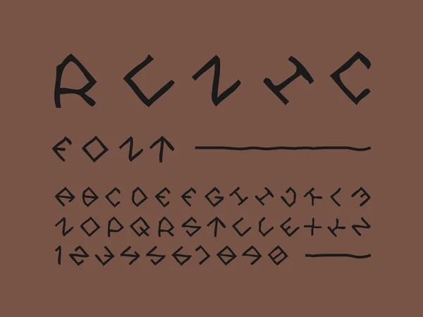 Runenschrift. Vektoralphabet — Stockvektor
