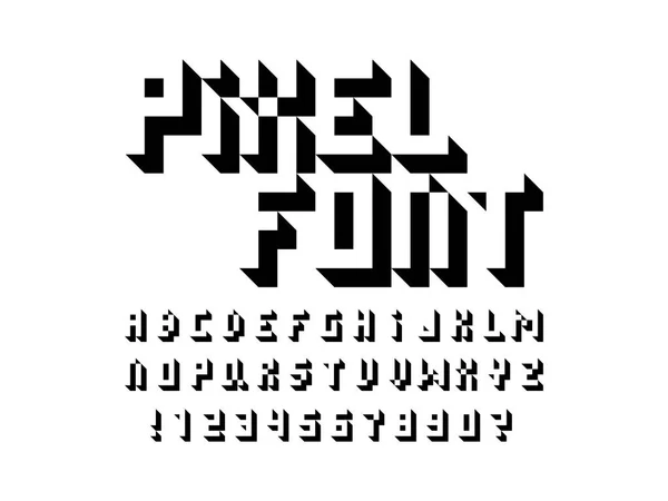 Fuente Pixel. Alfabeto vectorial — Vector de stock