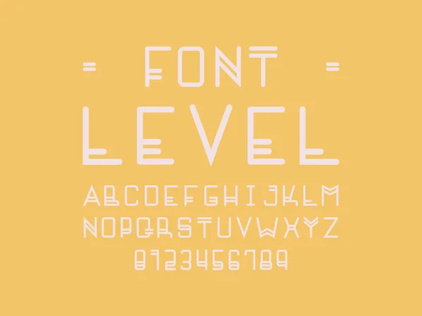 Niveau lettertype. Vector alfabet — Stockvector