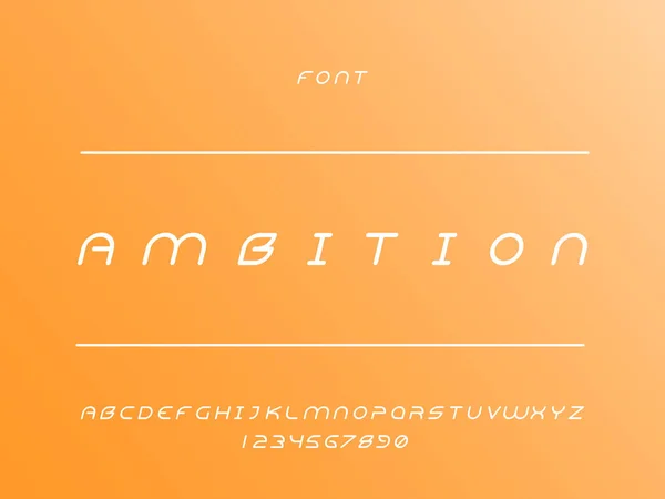 Fuente Ambition. Alfabeto vectorial — Vector de stock