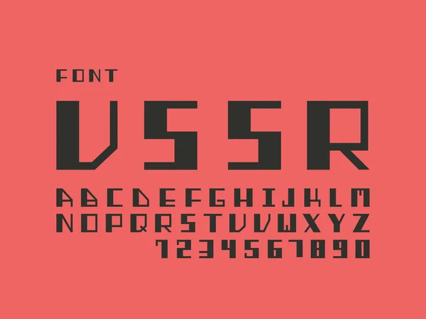 ΕΣΣΔ γραμματοσειρά. Διάνυσμα αλφάβητο — Διανυσματικό Αρχείο