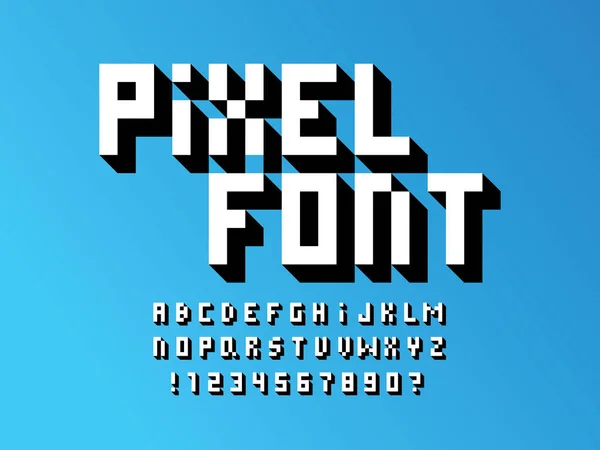 Fuente Pixel. Alfabeto vectorial — Vector de stock