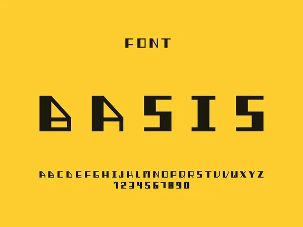 Basis font. Vector alphabet — Stock Vector