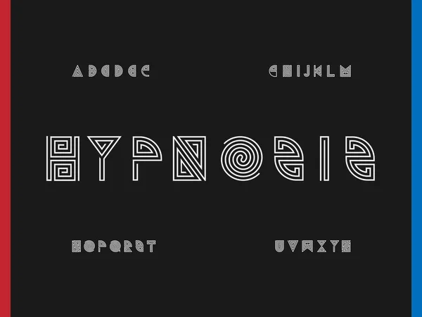 Fonte Hypnose. Alphabet vectoriel — Image vectorielle