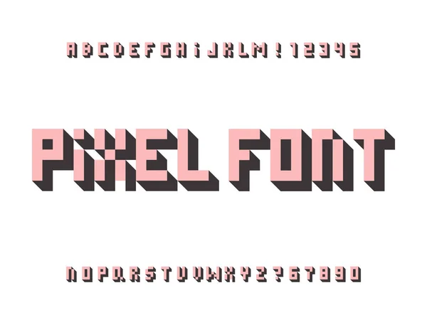 Fuente Pixel. Alfabeto vectorial — Vector de stock