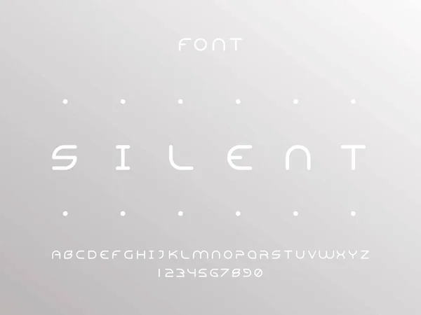 Σιωπηλή γραμματοσειρά. Διάνυσμα αλφάβητο — Διανυσματικό Αρχείο