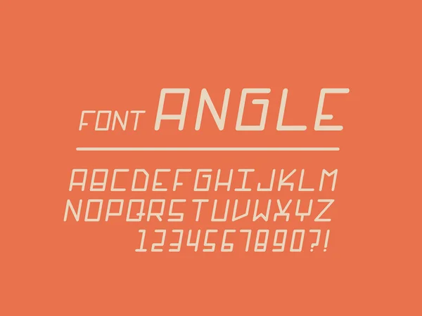 Angle font. Vector alphabet letters — Stock Vector