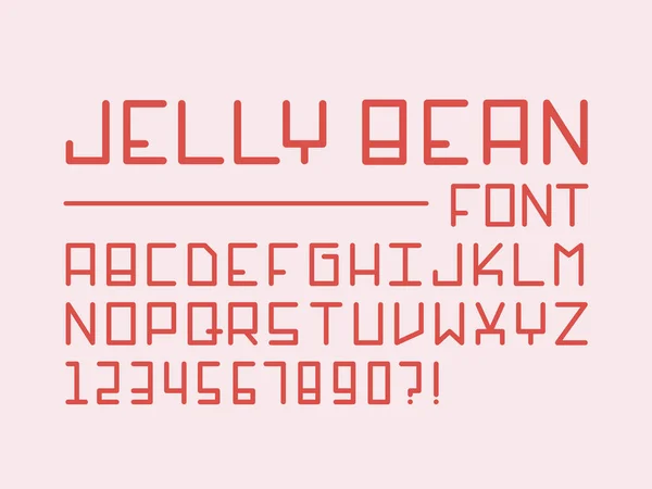 Jelly bean teckensnitt. Vector alfabetet — Stock vektor