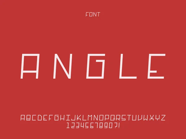 Fonte Angle. Alphabet vectoriel — Image vectorielle