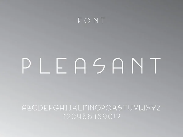 Pleasant font. Vector alphabet — Stock Vector