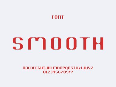Smooth font. Vector alphabet clipart