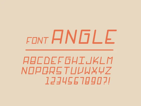 Angle font. Vector alphabet — Stock Vector
