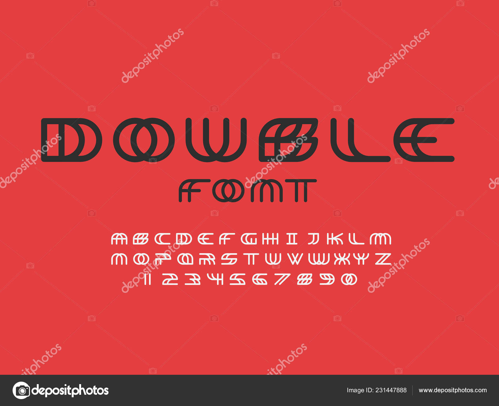 Double font. Vector alphabet letters Stock Vector by ©deisgorelkin ...