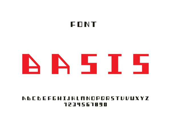 Basis font. Vector alphabet — Stock Vector