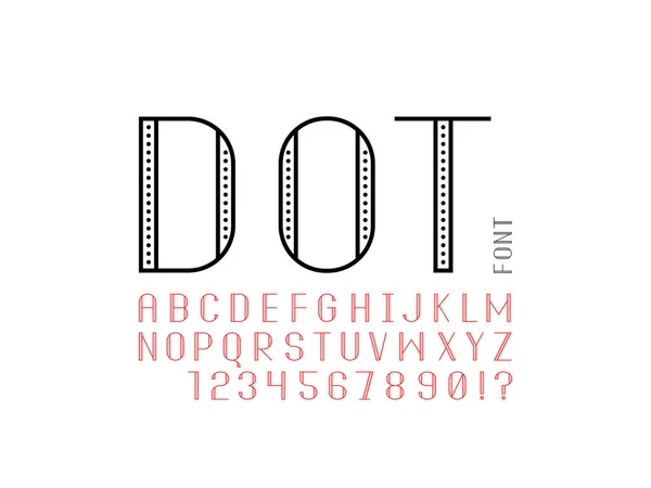 Dot fuente. Alfabeto vectorial — Vector de stock