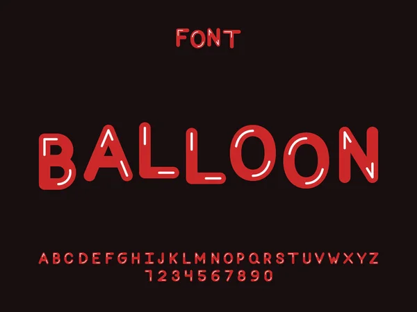 Balon yazı tipi. Vektör alfabesi — Stok Vektör