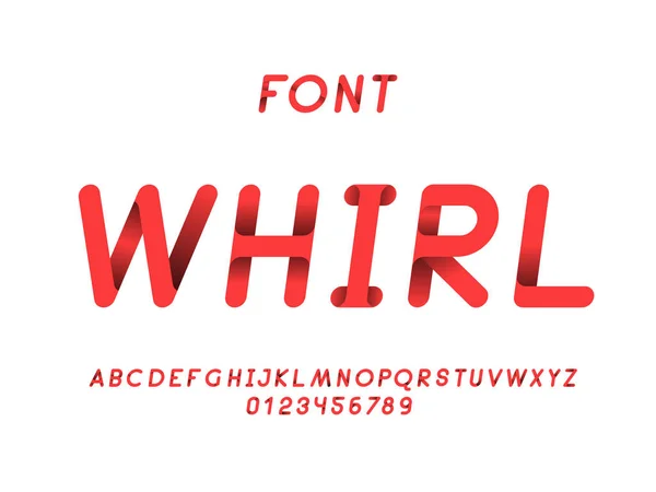 Whirl Italic fuente. Alfabeto vectorial — Vector de stock