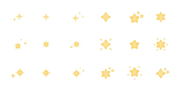 Set of stars emoticon vector — Stock Vector