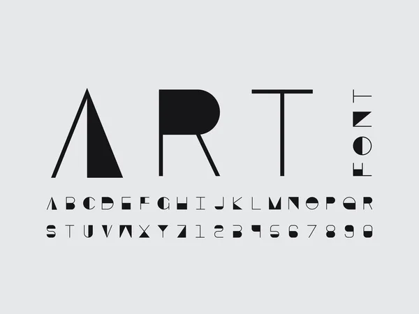 Art font. Vector alphabet — Stock Vector