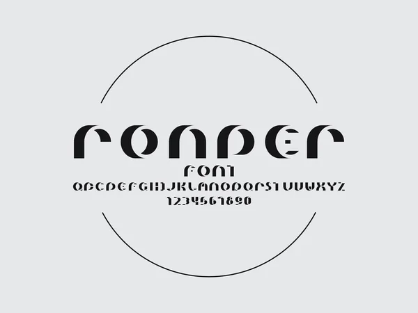 Fonte Rounder. Alphabet vectoriel — Image vectorielle