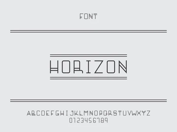 Fuente Horizon. Alfabeto vectorial — Vector de stock