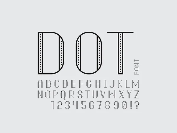 Dot fuente. Alfabeto vectorial — Vector de stock