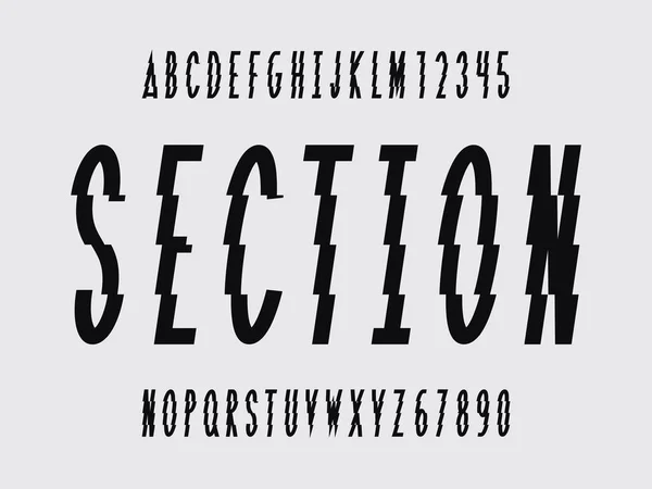 Section font. Vector alphabet — Stock Vector