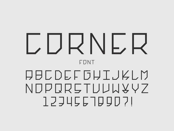 Fonte Corner. Alphabet vectoriel — Image vectorielle